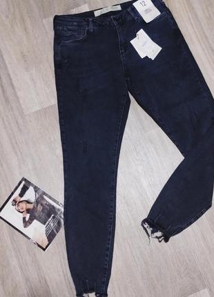 Нові джинси skinny, чорні джинси, жіночі джинси, рвані джинси, джинси