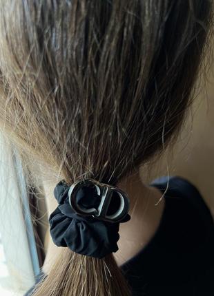 Гумка для волосся з логотипом чорного кольору