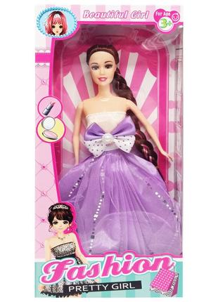 Дитяча лялька "fashion pretty girl" ye-78(violet) в ошатному платті від lamatoys