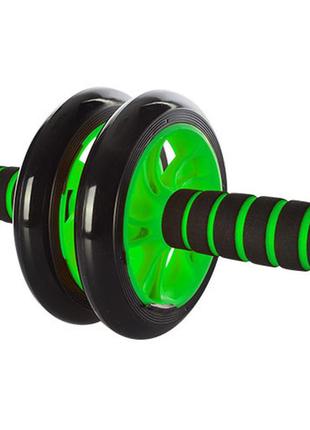 Тренажер колесо для м'язів преса ms 0872 діаметр 14 см (зелений) від lamatoys