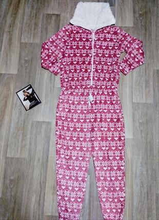 Теплая женская пижама кегуруми, махровая теплая пижама комбинезон, ромпер, женская одежда