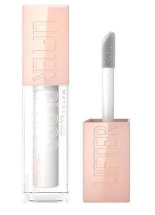 Блеск для губ maybelline new york lifter gloss с гиалуроновой кислотой, 001 pearl, 5.4 мл1 фото