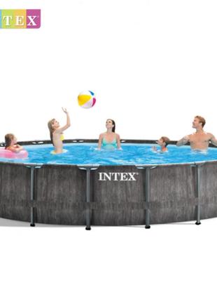 Intex бассейн каркасный 26744 np лестница, насос-фильтр, в коробке, 549 см*122 см2 фото