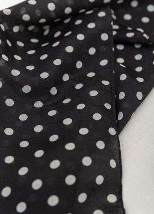 Шарф жіночий у горох, колір чорно-білий, 244r0114 фото