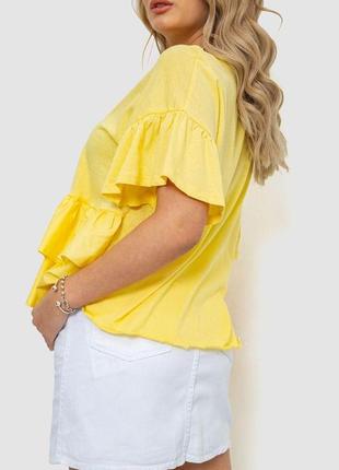 Футболка-блуза, цвет желтый, 244r0594 фото