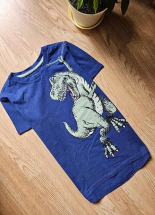 Дивая футболка на мальчика 10-11роков динозавры