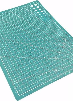 Самовідновлювальний килимок для різання a3 45x30cm зелений двосторонній міцний багатофункціональний.