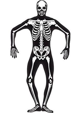 Скелет світиться в темряві зентай друга шкіра костюм карнавальний