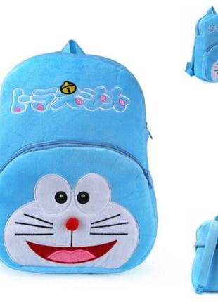 Детский плюшевый рюкзак doraemon blue cat