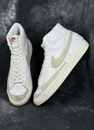 Кросівки високі шкіряні nike blazer mid 77 vintage