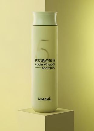 Бессульфатный шампунь с пробиотиками и яблочным уксусом masil 5 probiotics apple vinegar shampoo, 300ml