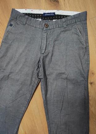 Штани брюки чоловічі класичні сірі завужені slim fit daniel voi man, розмір s - m.