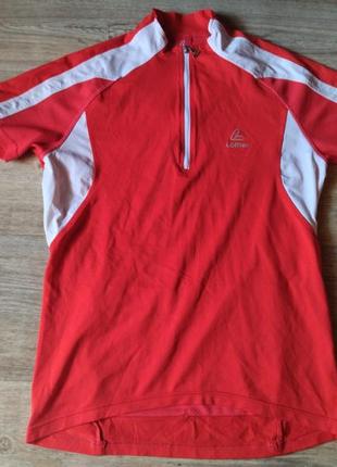 Красная спортивная велофутболка löffler p. m/403 фото