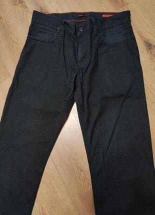 Штани брюки чоловічі класичні темно сірі дрібна кліька regular slim fit alberto man, розмір s - m