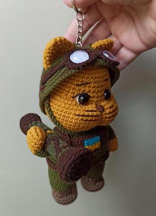 Котик военный солдат мягкая игрушка подарок сувенир ручная работа handmade
