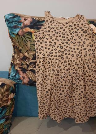Леопардовое платье для девочки