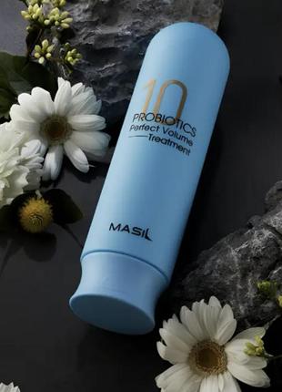 Бальзам для объема волос с пробиотиками masil 10 probiotics perfect volume treatment, 300мл