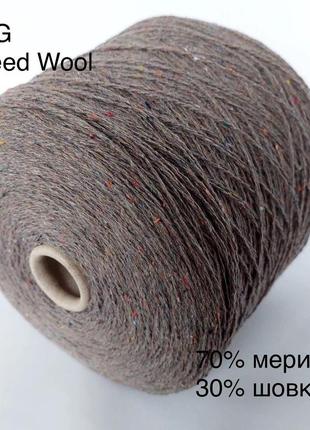 Пряжа меринос с шелком g&amp;g tweed wool