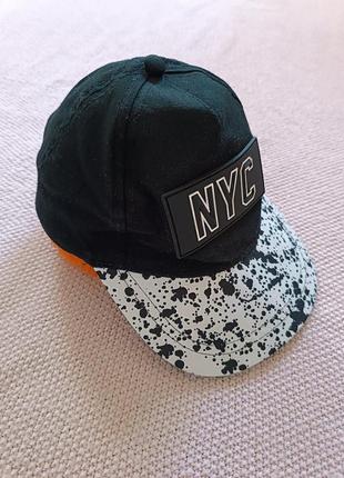 Кепка бейсболка с надписью nyc на мальчика на объем головы 54 см