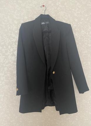 Пиджак жакет zara s чорний черный