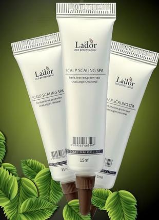 Очищувальний спа пілінг для шкіри голови la’dor scalp scaling spa ampoule, 15 г