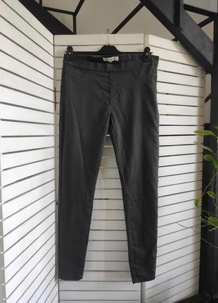 Лосины джинсовые серые женские 48 l стрейчевые джинсы без замка брюки скинни по фигуре