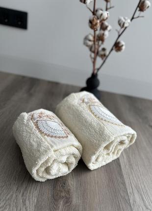 Комплект sakura бавовняних полотенець полотенце рушник бавовна
