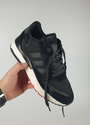 Дуже круті кросівки adidas nite jogger •black white•3 фото