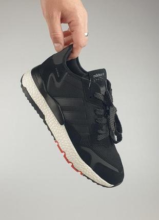 Дуже круті кросівки adidas nite jogger •black white•