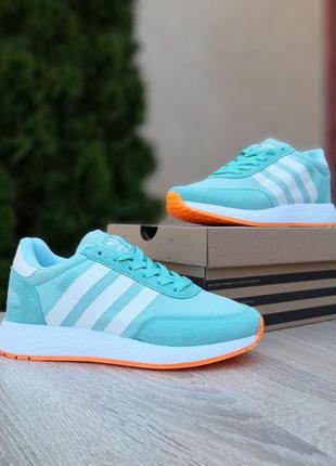 Кроссовки adidas iniki бирюзовые