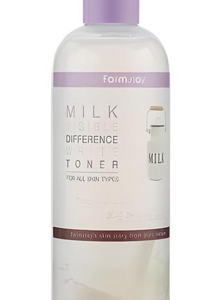 Тонер, що зміцнює з молочними протеїнами farmstay visible difference moisture toner milk , 350 ml