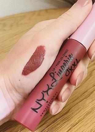 Оригинальный nyx professional makeup lip lingerie xxl жидкая матовая помада для губ 08 straps off