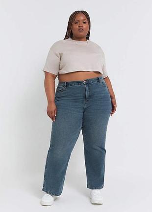 Стрейчевые джинсы большой размер. прямые джинсы батал