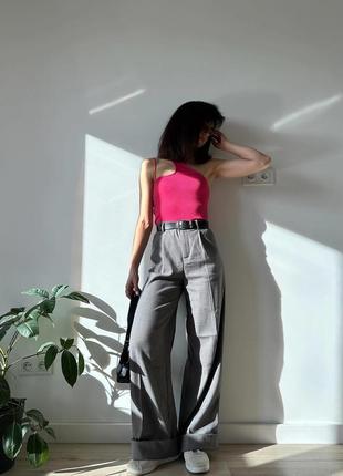 Рожевий асиметричний топ zara