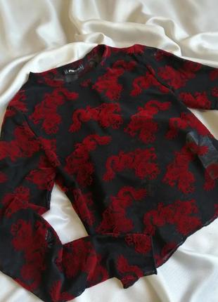 Молодежный прозрачный топ