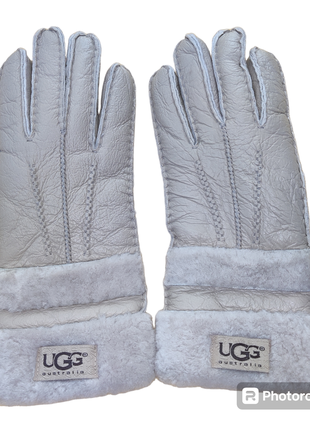 Перчатки ugg gloves australia, с дубленой кожи на меху