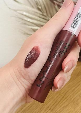 Оригинальный nyx professional makeup lip lingerie xxl жидкая матовая помада для губ 09 deep mesh