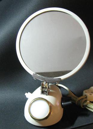 Старинное настольное ретро зеркало с подсветкой нхп-нв-149 ссср 1950-е годы настоящий раритет!