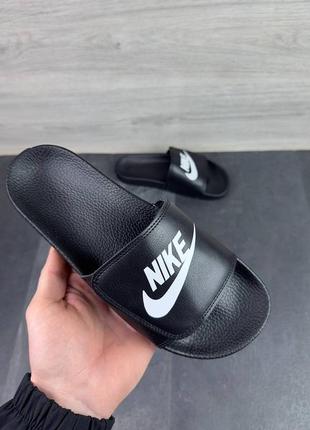 Мужские шлепанцы эко кожа nike