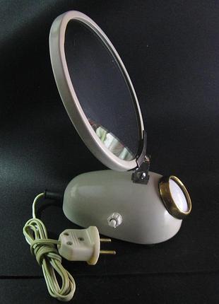 Старинное настольное ретро зеркало с подсветкой нхп-нв-149 ссср 1950-е годы настоящий раритет!