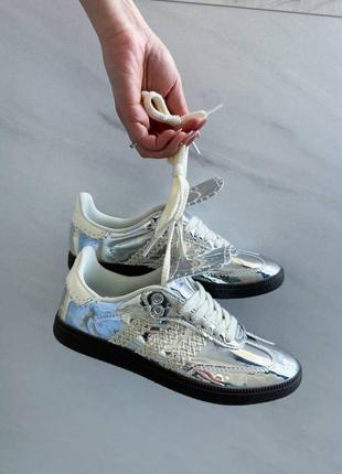 Кроссовки adidas samba x wales & bones silver серебристые женские