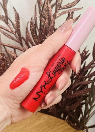 Оригінал nyx professional makeup lip lingerie xxl рідка матова помада для губ 27 on fuego