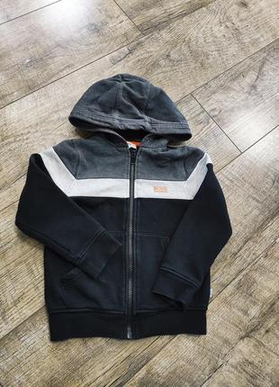 Толстовка, кофта на молнии с капюшоном, худи, hugo boss, р. 98-104, 3-4 года