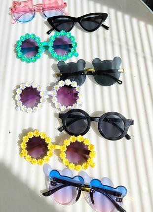 Детские модняви солнцезащитные очки. хит 2024 года, "кошачий глаз" та інші