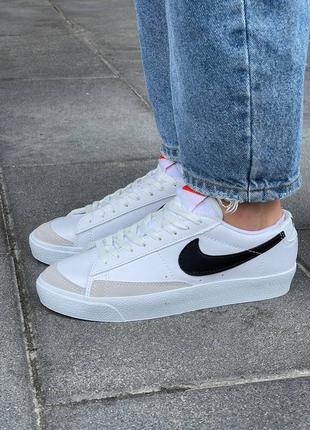 Кроссовки nike blazer low «white black logo’