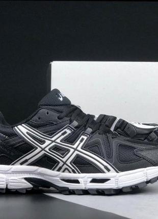 Мужские кроссовки asics gel kahana 8 черные с белым