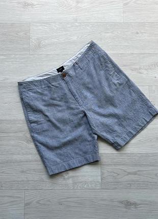 Базові шорти з льону j.crew linen/cotton beach shorts grey