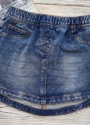 Стильная джинсовая стрейчевая юбка для девочки на 9-10 лет ovs