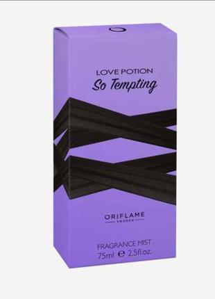 Парфюмированный спрей oriflame love potion so tempting 75 ml
