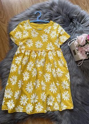 Неймовірна яскрава бавовняна сукня з милими ромашками для дівчинки 3/4р matalan